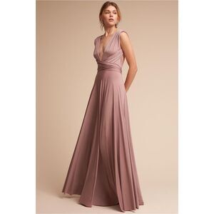 Anthropologie x BHLDN twobirds Ginger Convertible Maxi Dress Heather
